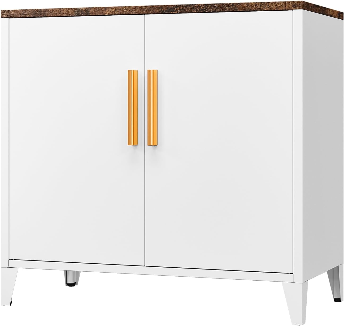 White Metal Storage Cabinet