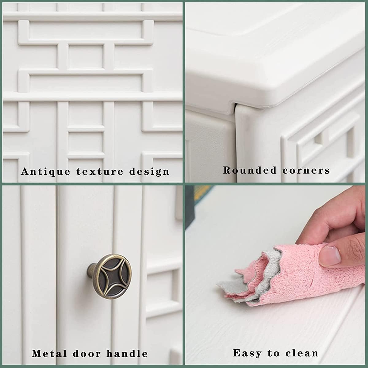 Mrosaa Waterproof Plastic Storage Cabinet