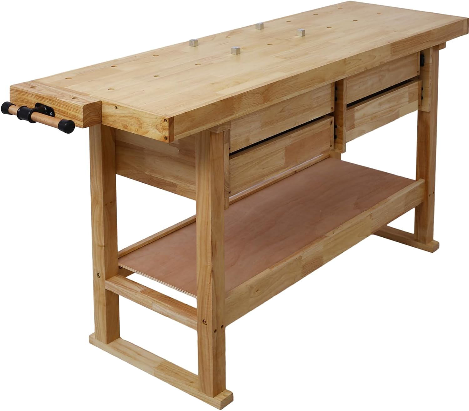 60-Inch 4-Drawer Wood Workbench
