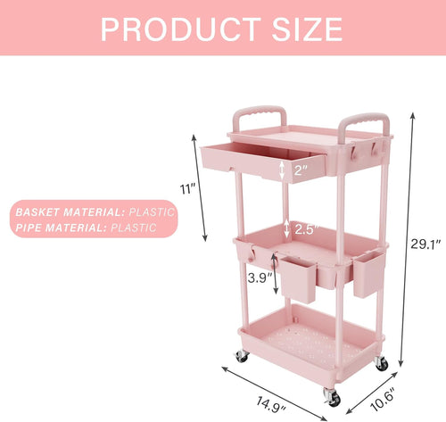 3 Tier Rolling Utility Cart