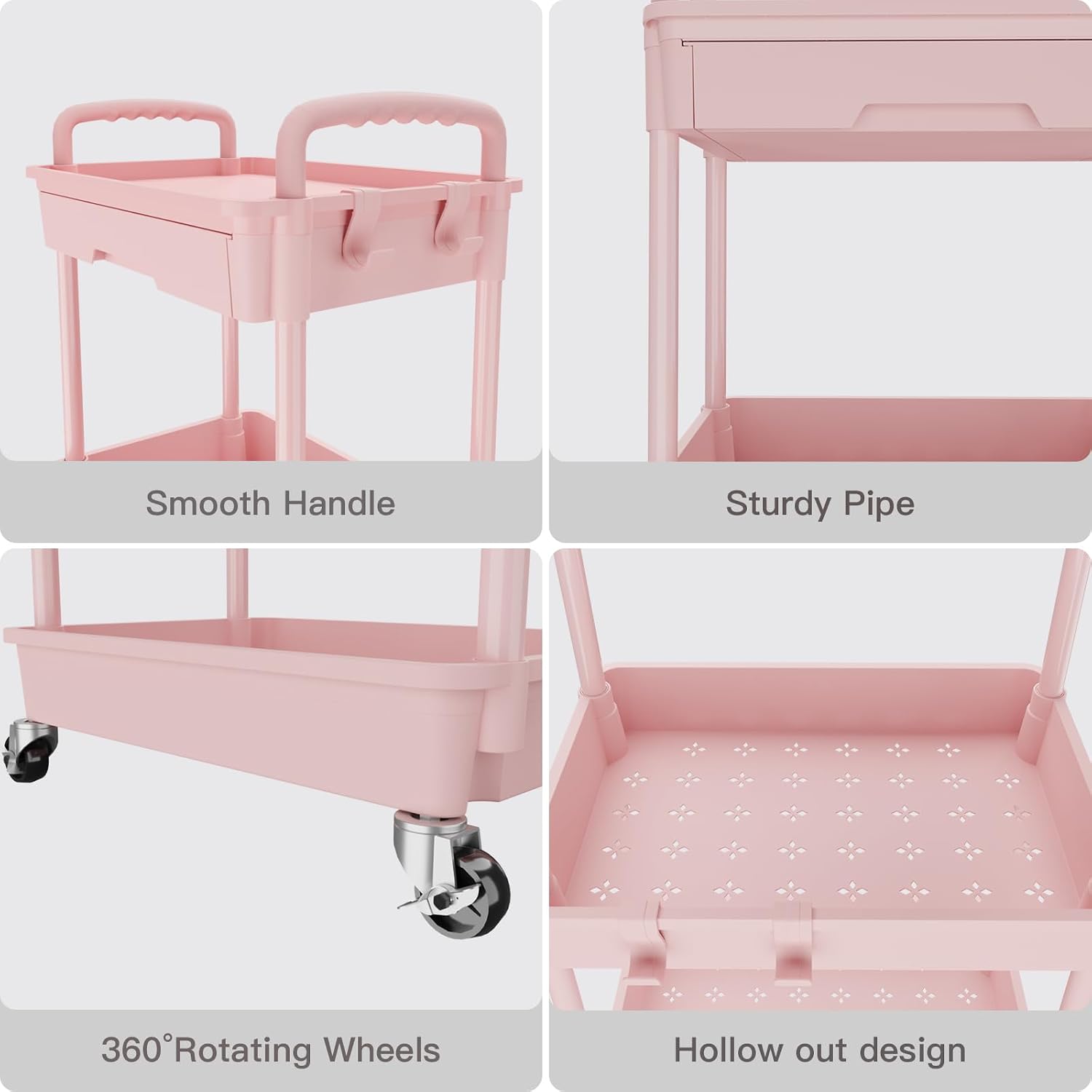 3 Tier Rolling Utility Cart
