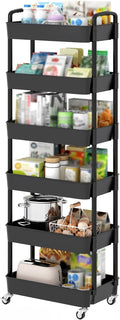 Sywhitta 6-Tier Plastic Rolling Utility Cart