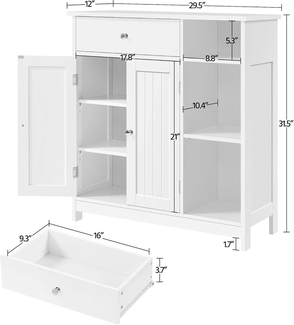 White Freestanding Storage Cabinet