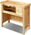 Rubber Wood 5-Drawer Workbench