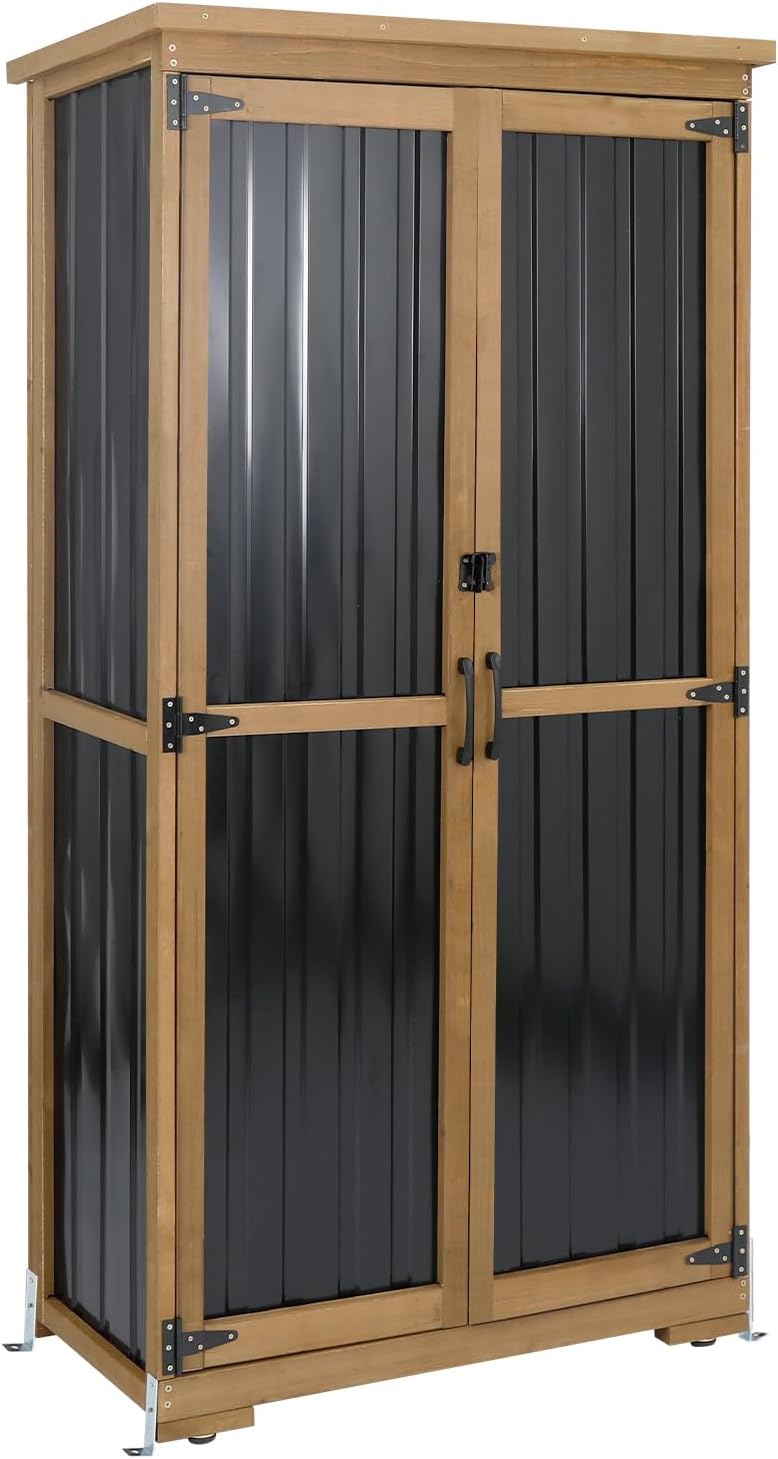Tall Waterproof Outdoor Storage Cabinet