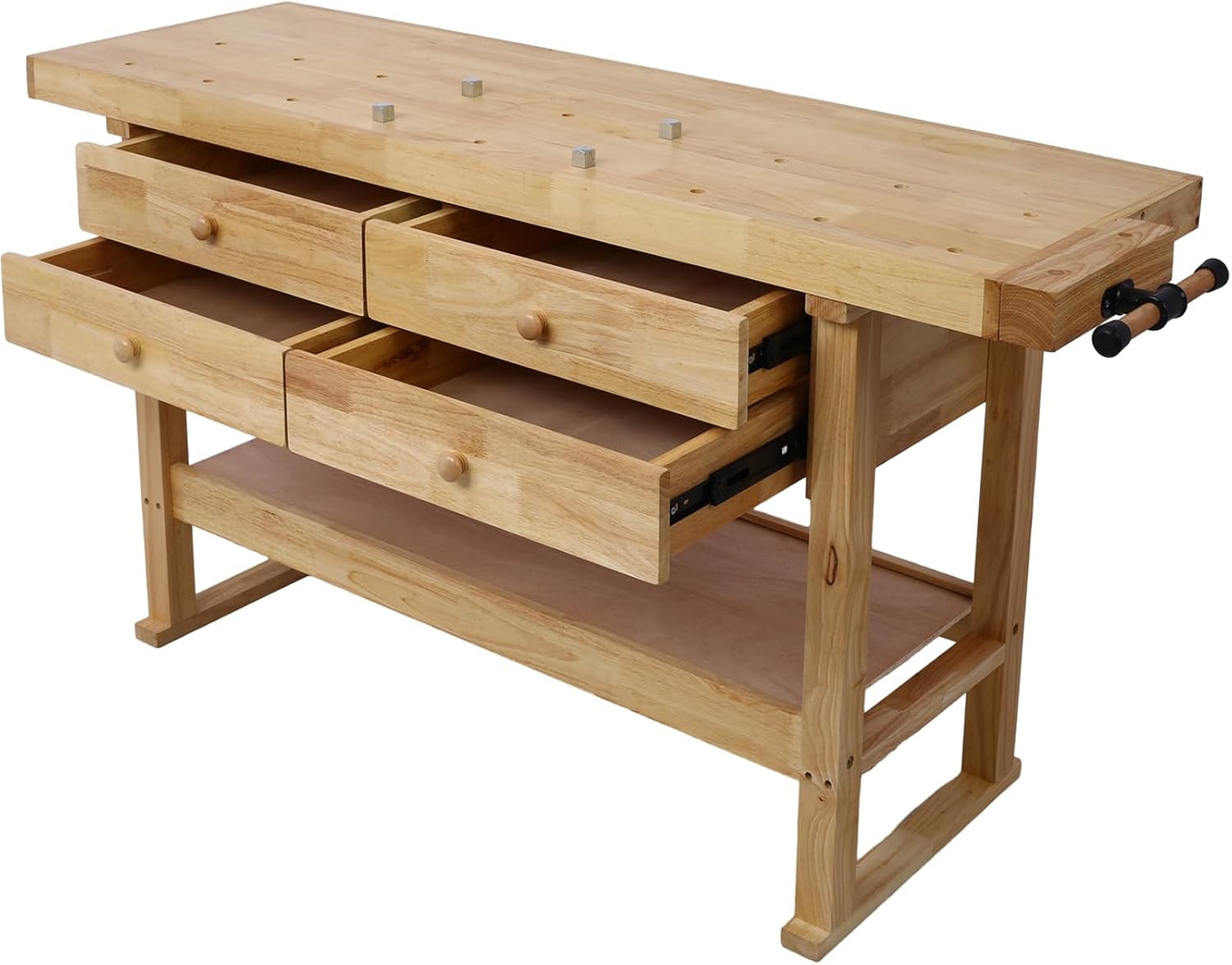 60-Inch 4-Drawer Wood Workbench