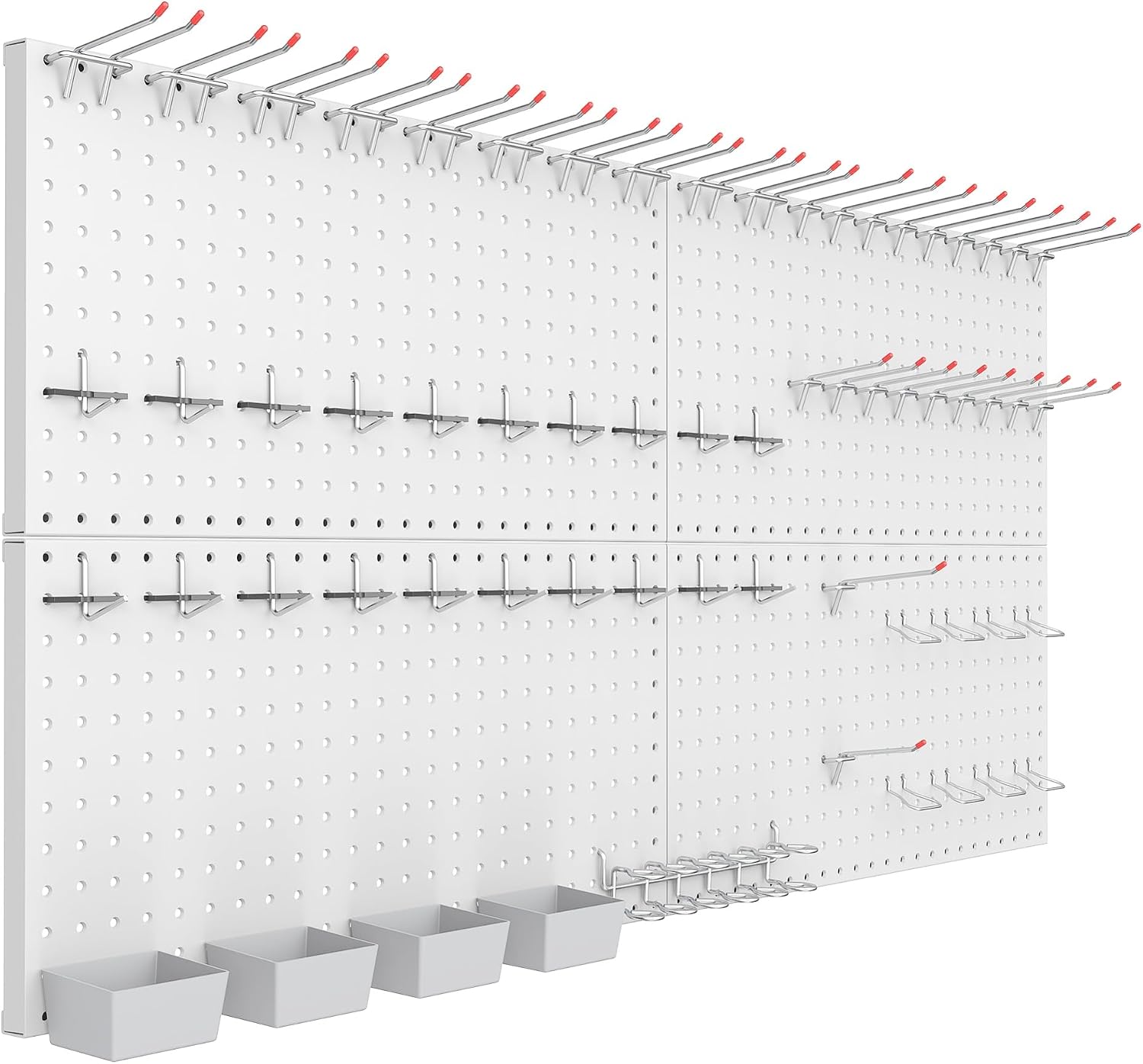 Wall-Mounted Tool Storage Pegboard Kit