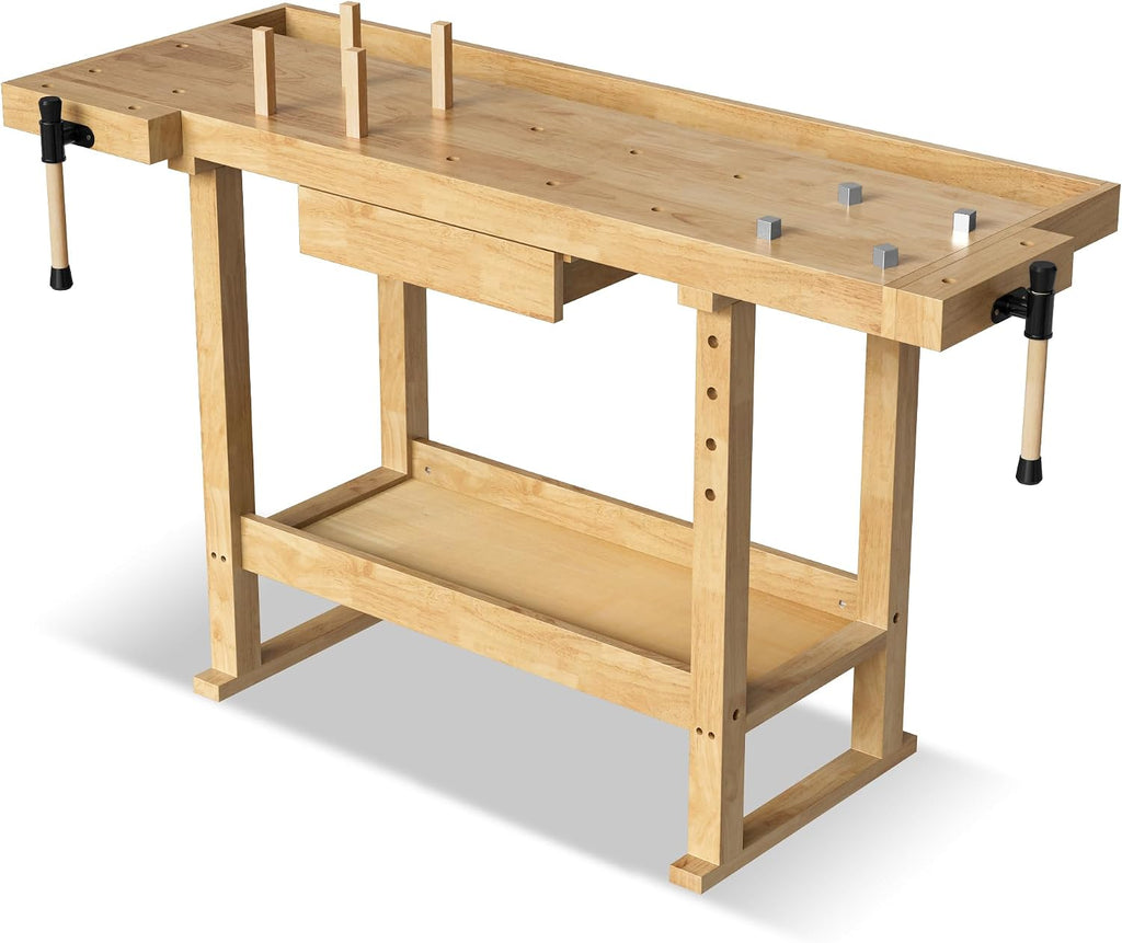 60" Solid Rubber Wood Workbench