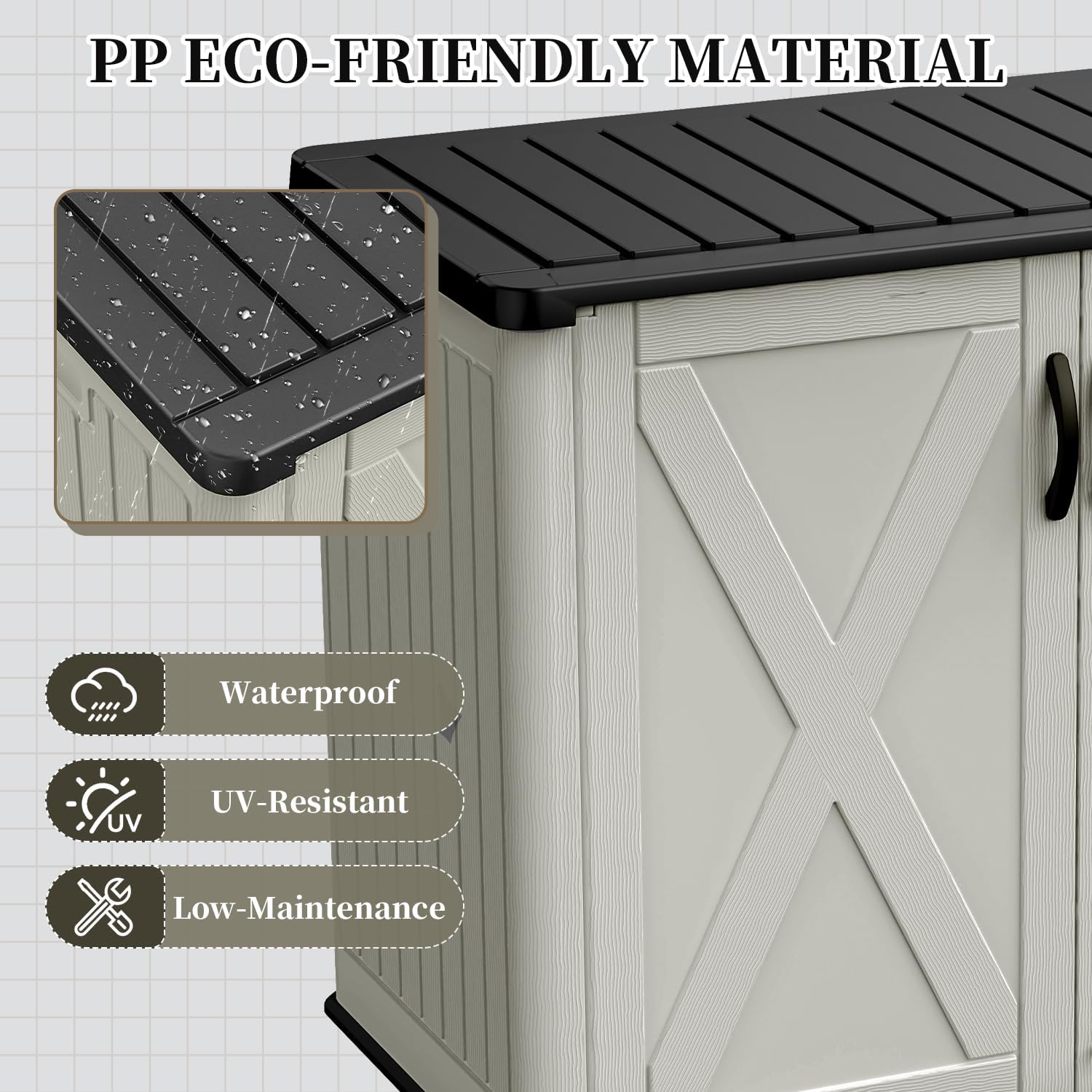 Patiowell Brown Outdoor Storage Shed