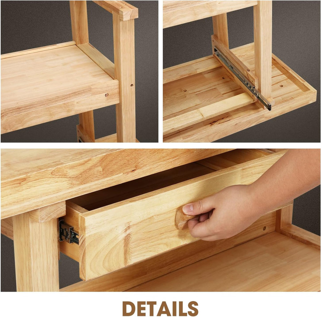 Motoring 2-Drawer Wood Workbench