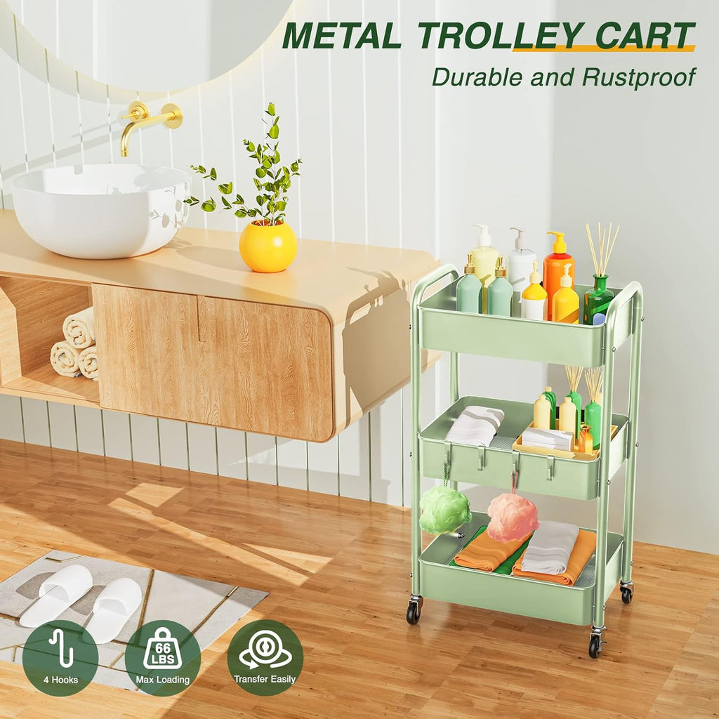 3 Tier Rolling Utility Cart