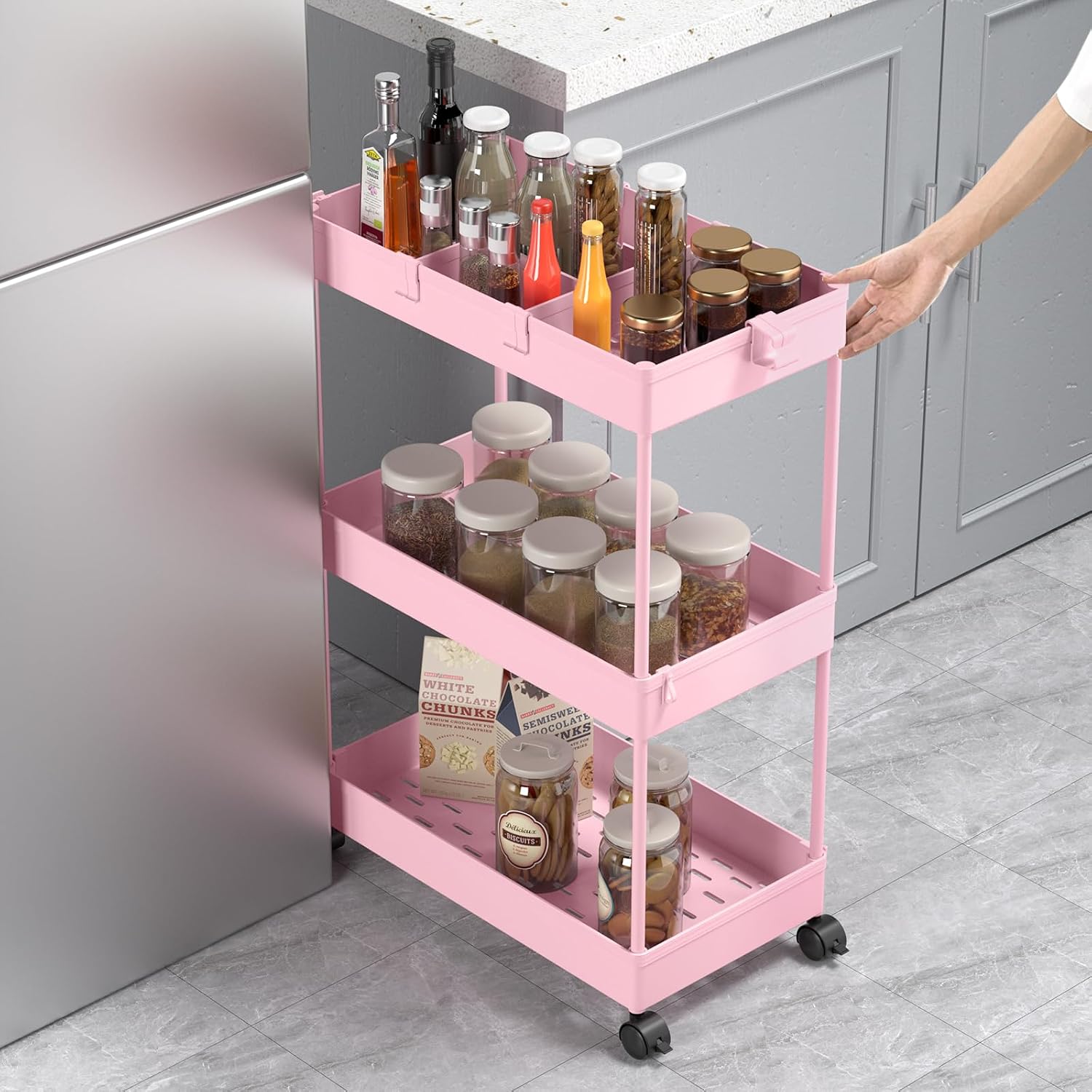SPACELEAD 3 Tier Rolling Cart