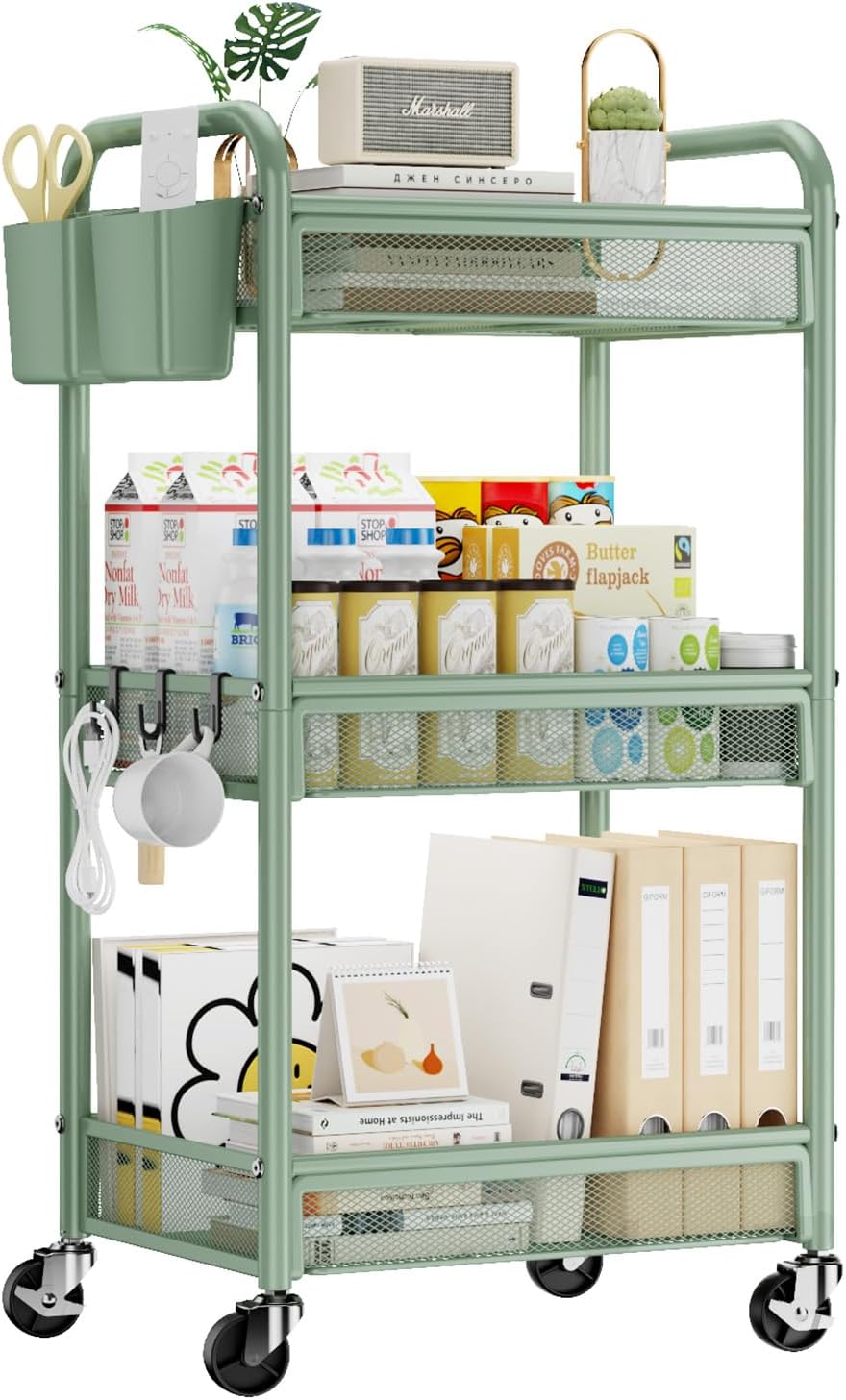 YASONIC 3 Tier Rolling Cart
