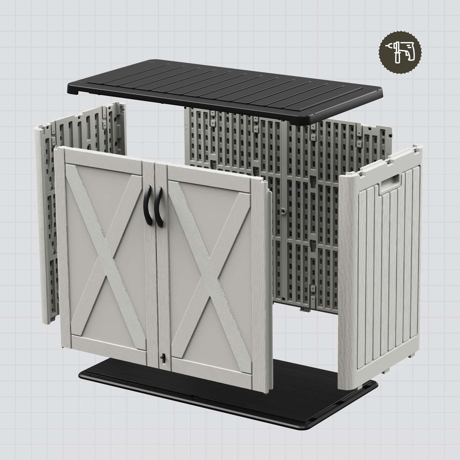 Patiowell Brown Outdoor Storage Shed
