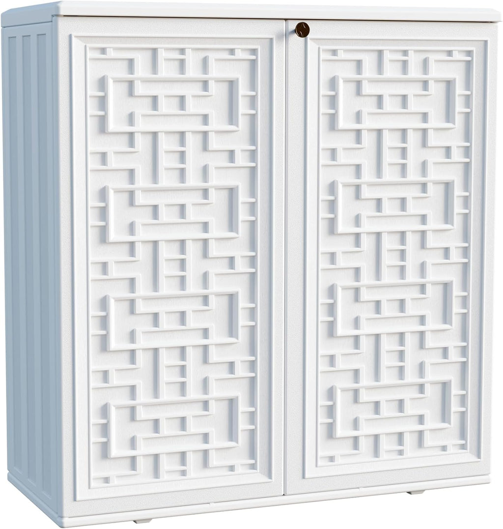 Mrosaa Waterproof Plastic Storage Cabinet