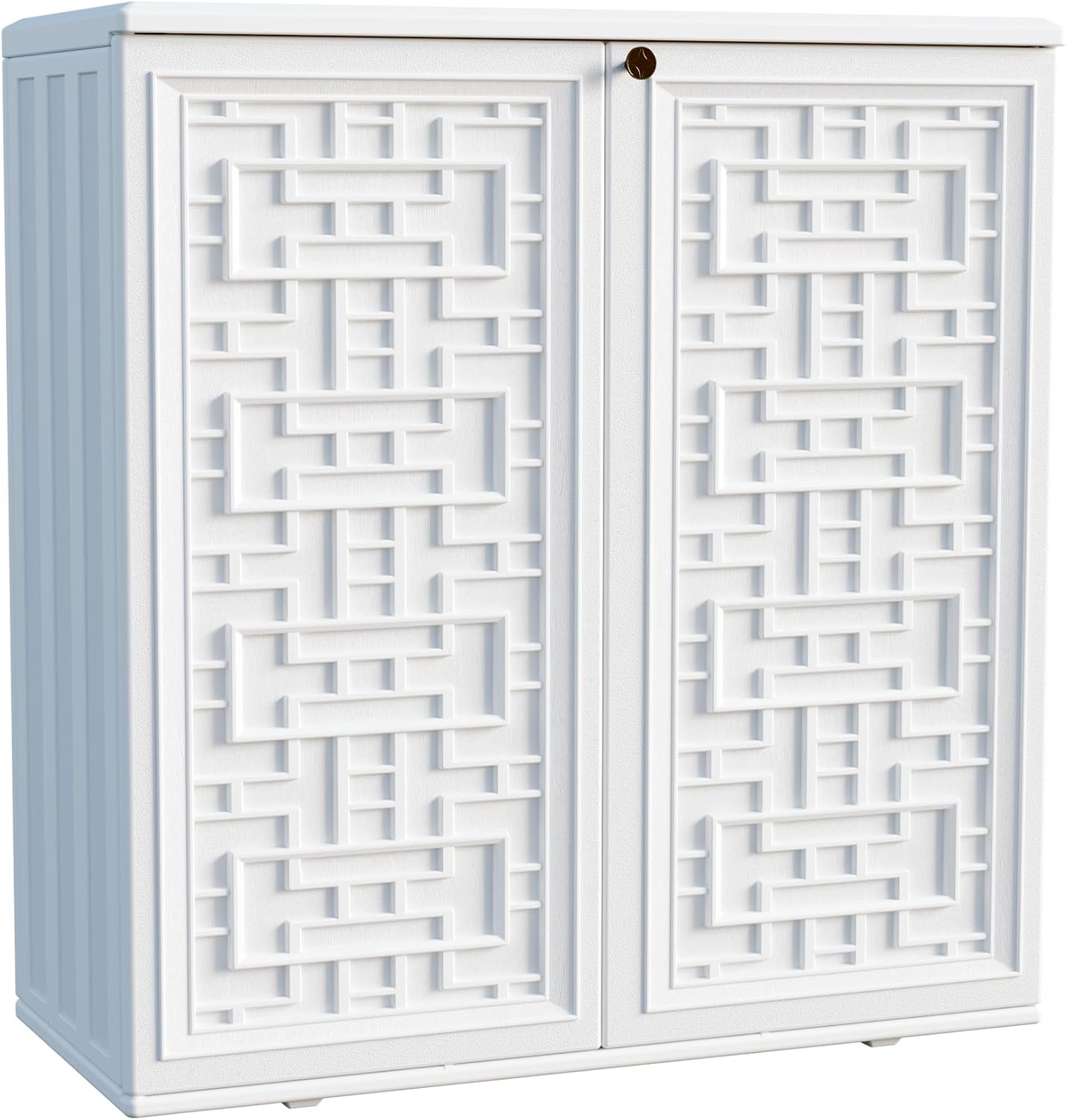 Mrosaa Waterproof Plastic Storage Cabinet