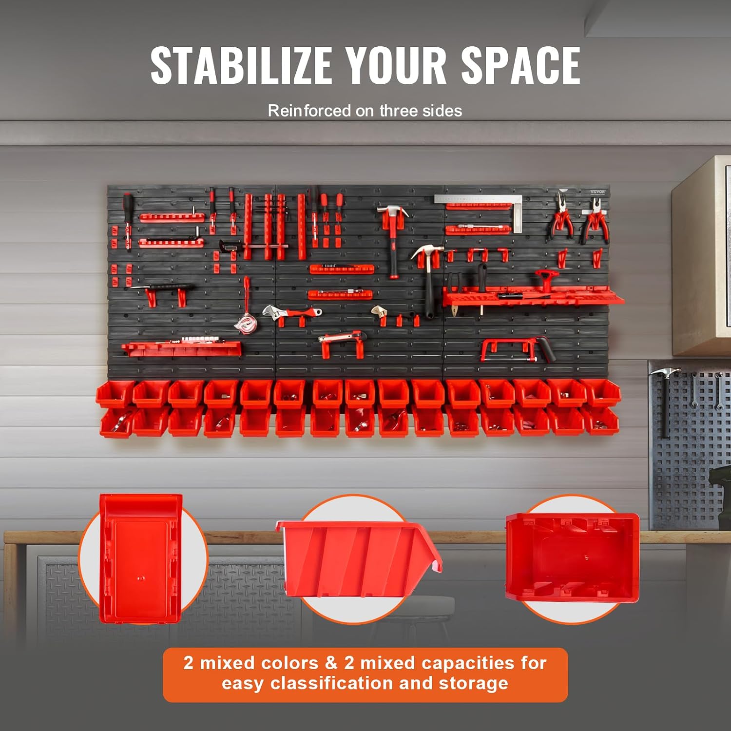 Wall Mounted Parts Storage Rack