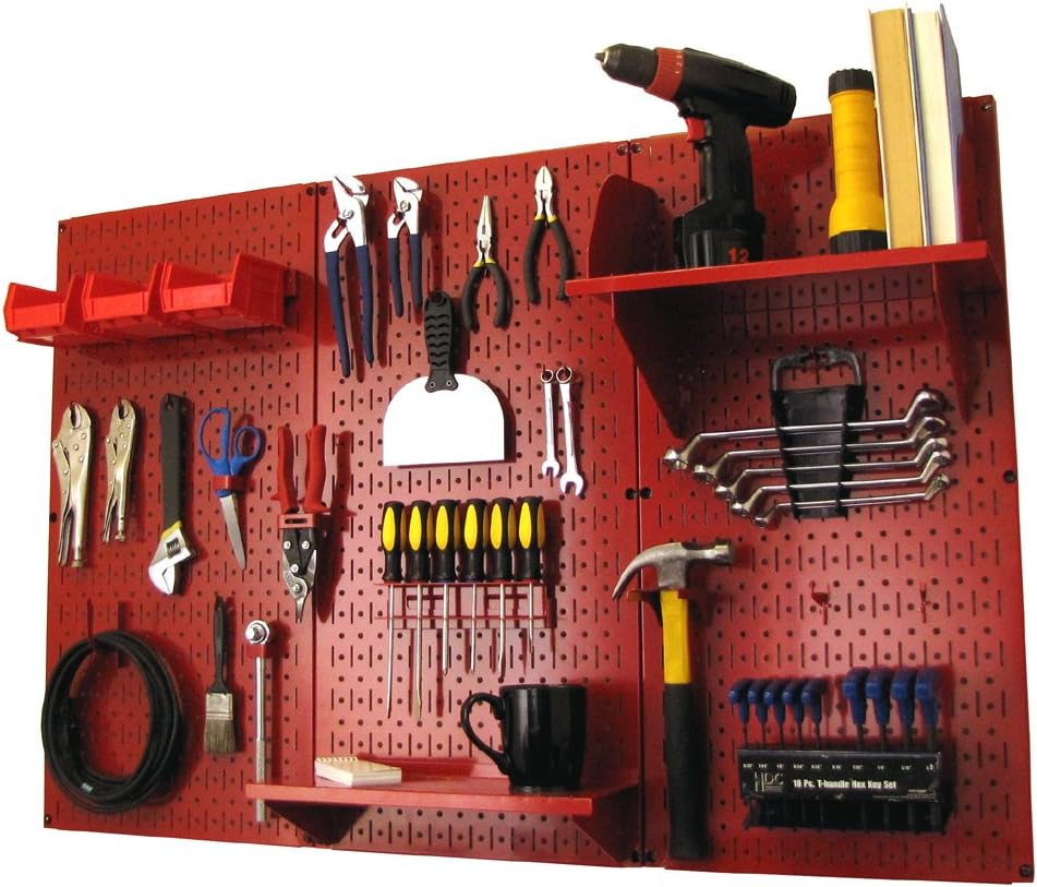 Wall Control Metal Pegboard Tool Storage Kit