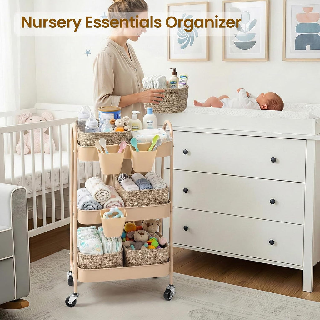 3-Tier Rolling Utility Cart
