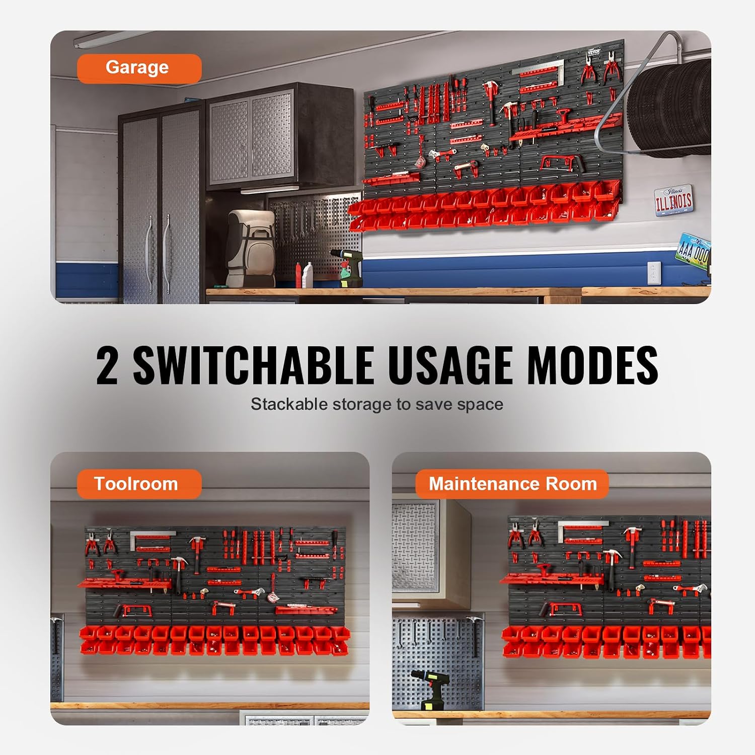 Wall Mounted Parts Storage Rack