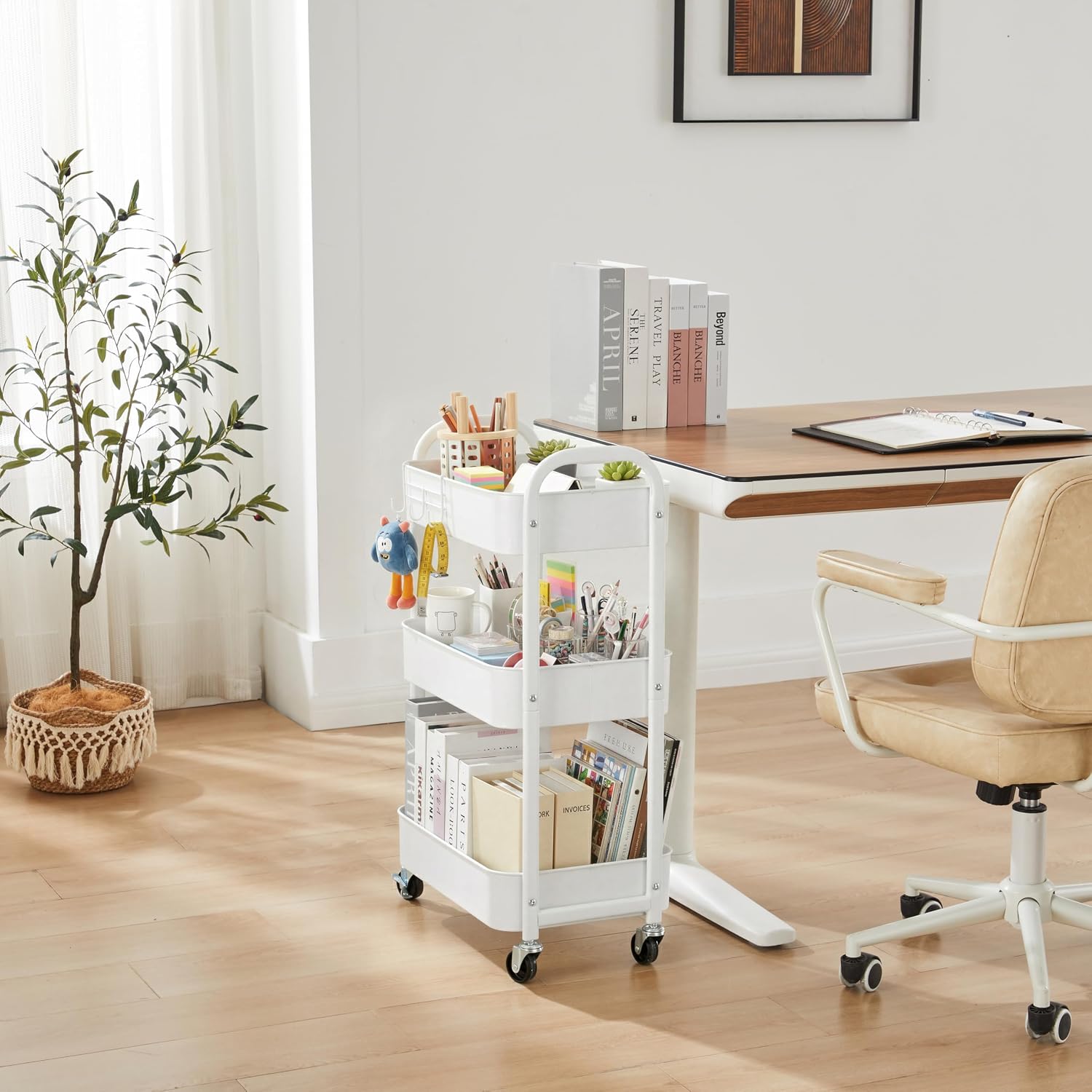 Houser 3-Tier Rolling Utility Cart