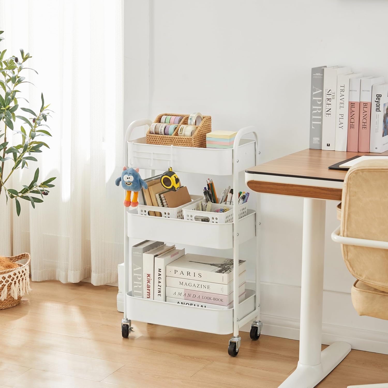 Houser 3-Tier Rolling Utility Cart