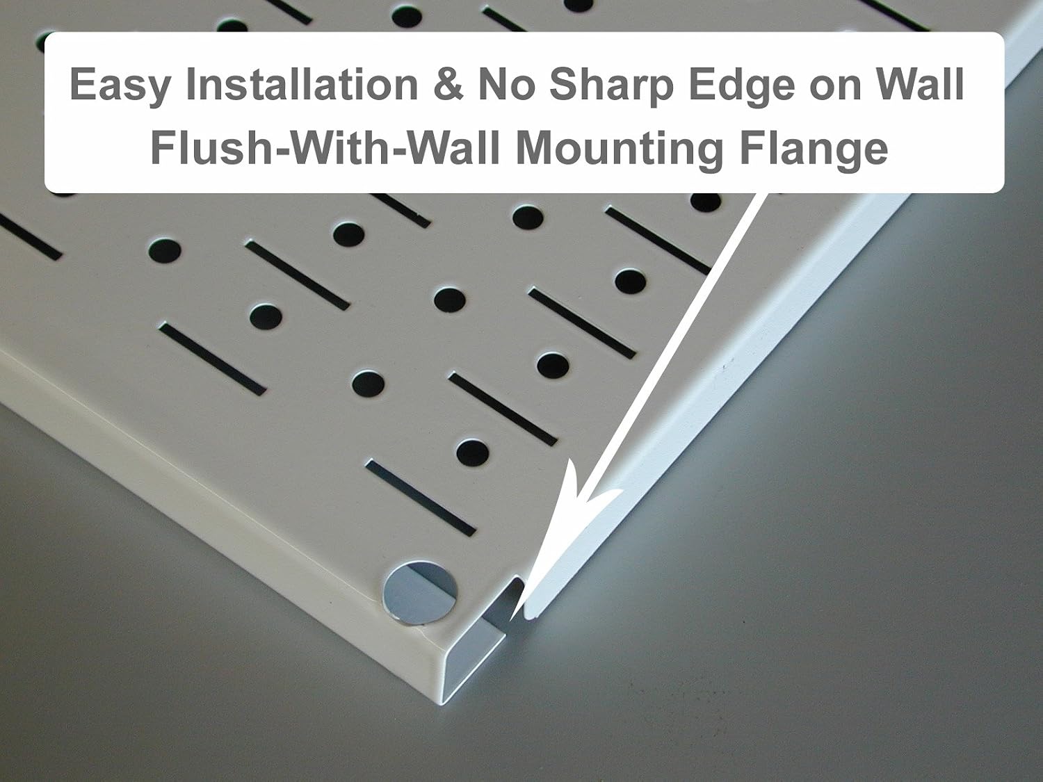 Wall Control White Metal Pegboard Rack