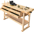 Olympia 64.5" 4-Drawer Wood Workbench