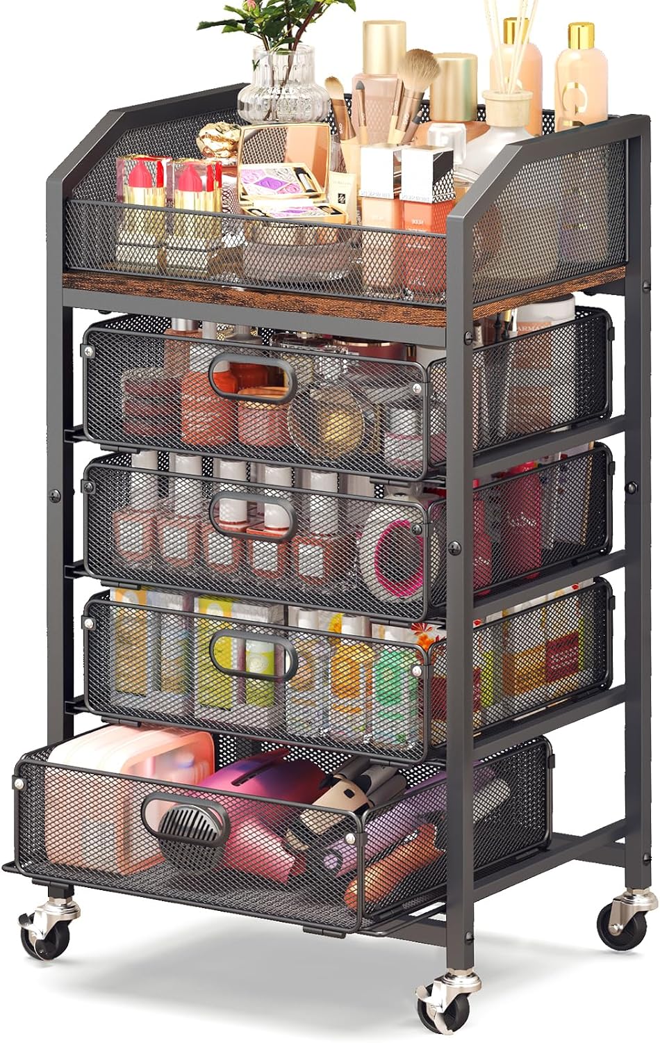 Goovilla Rolling Makeup Organizer Cart