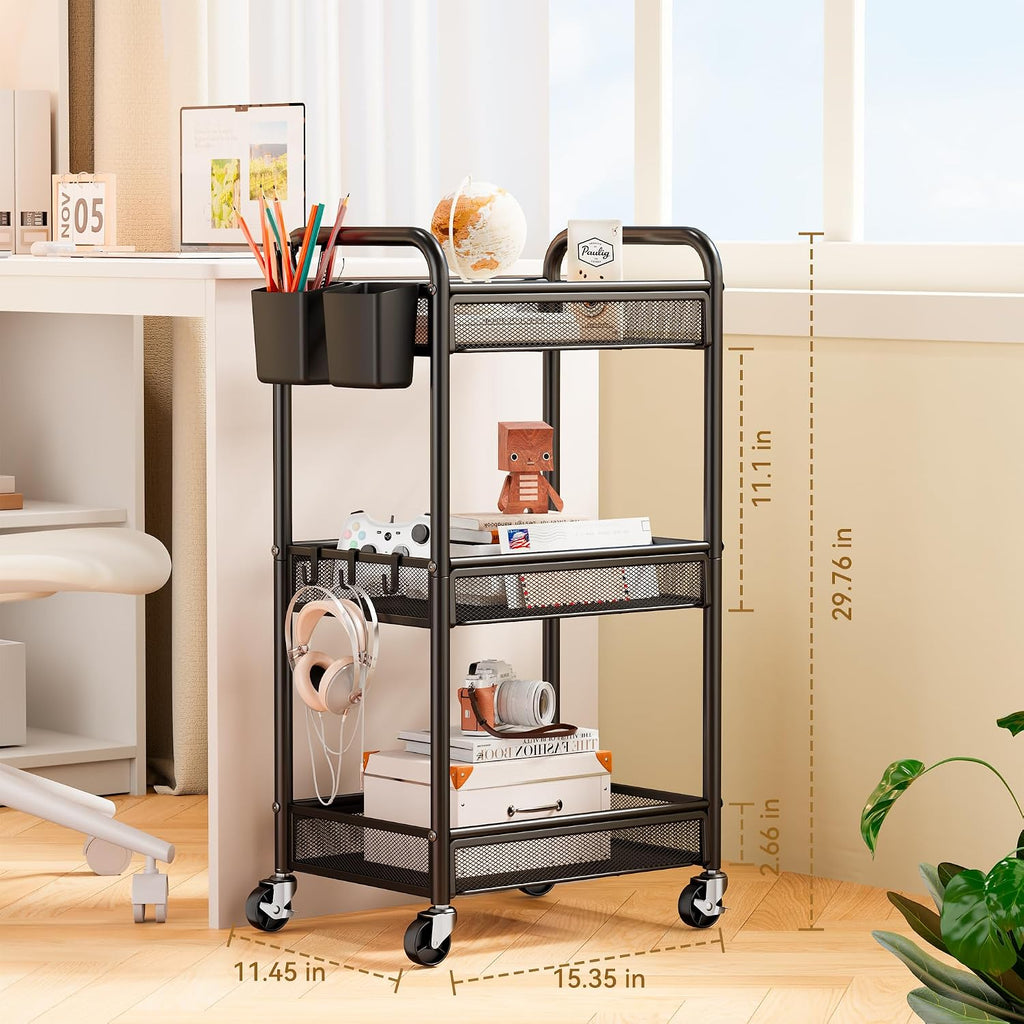 YASONIC 3 Tier Rolling Cart
