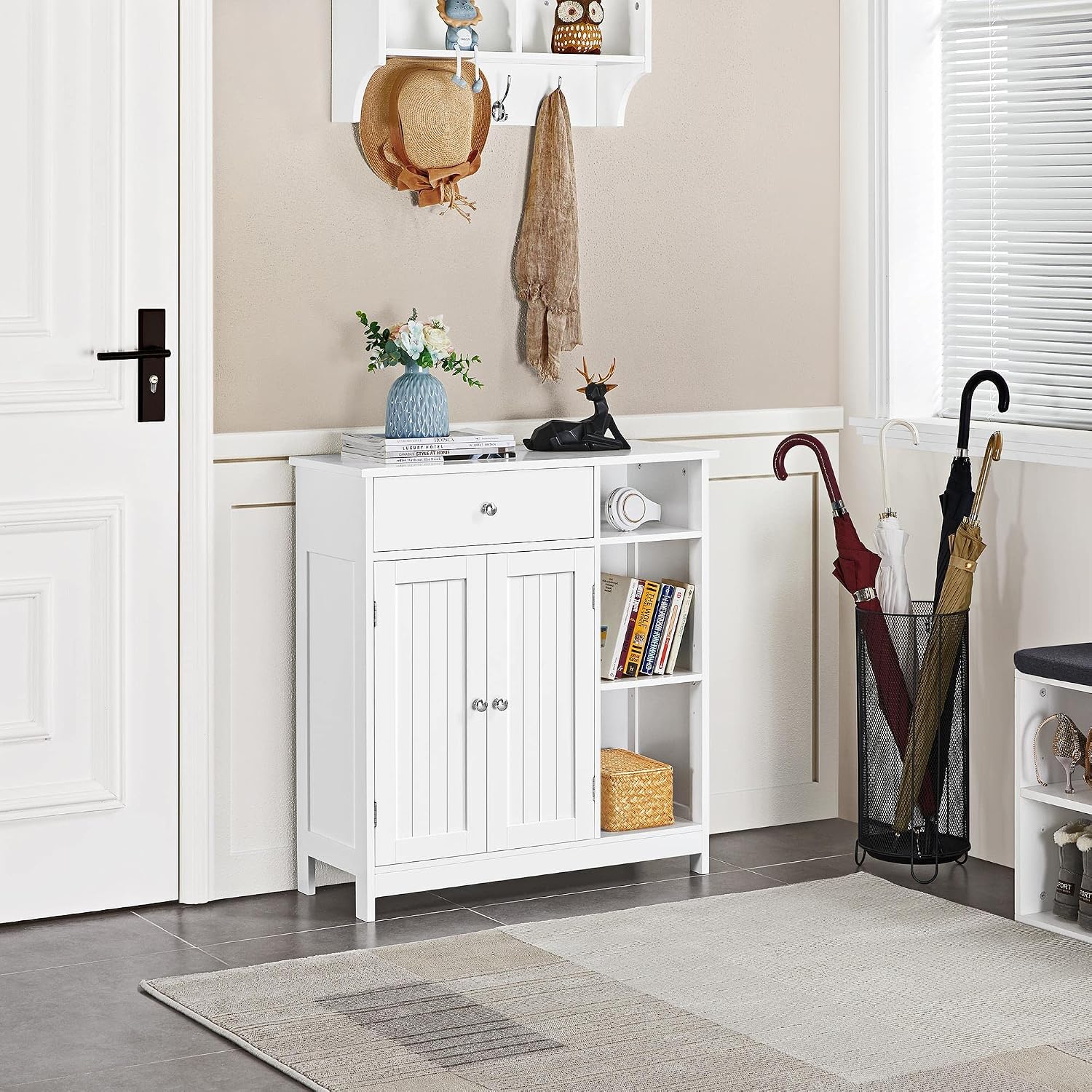 White Freestanding Storage Cabinet