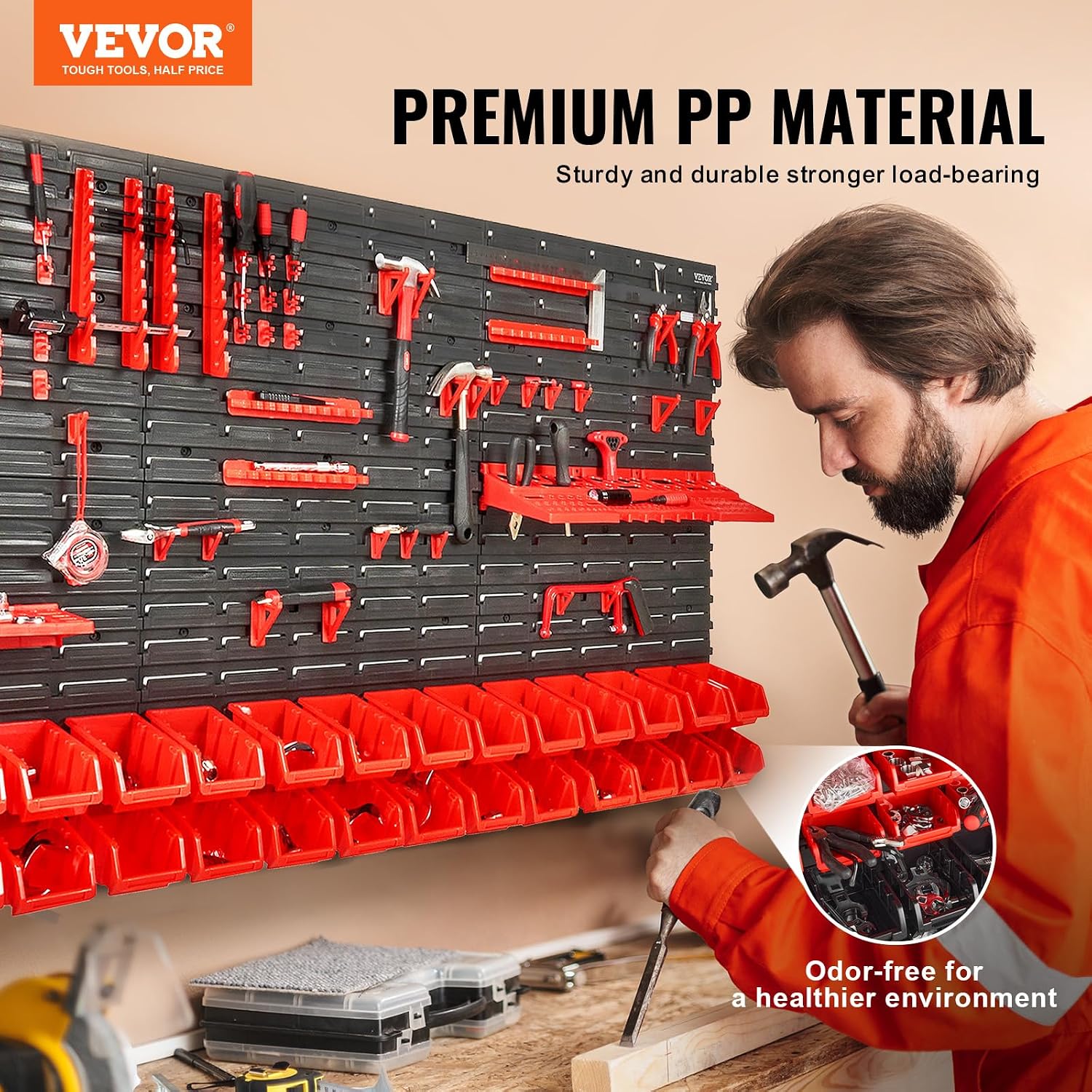 Wall Mounted Parts Storage Rack
