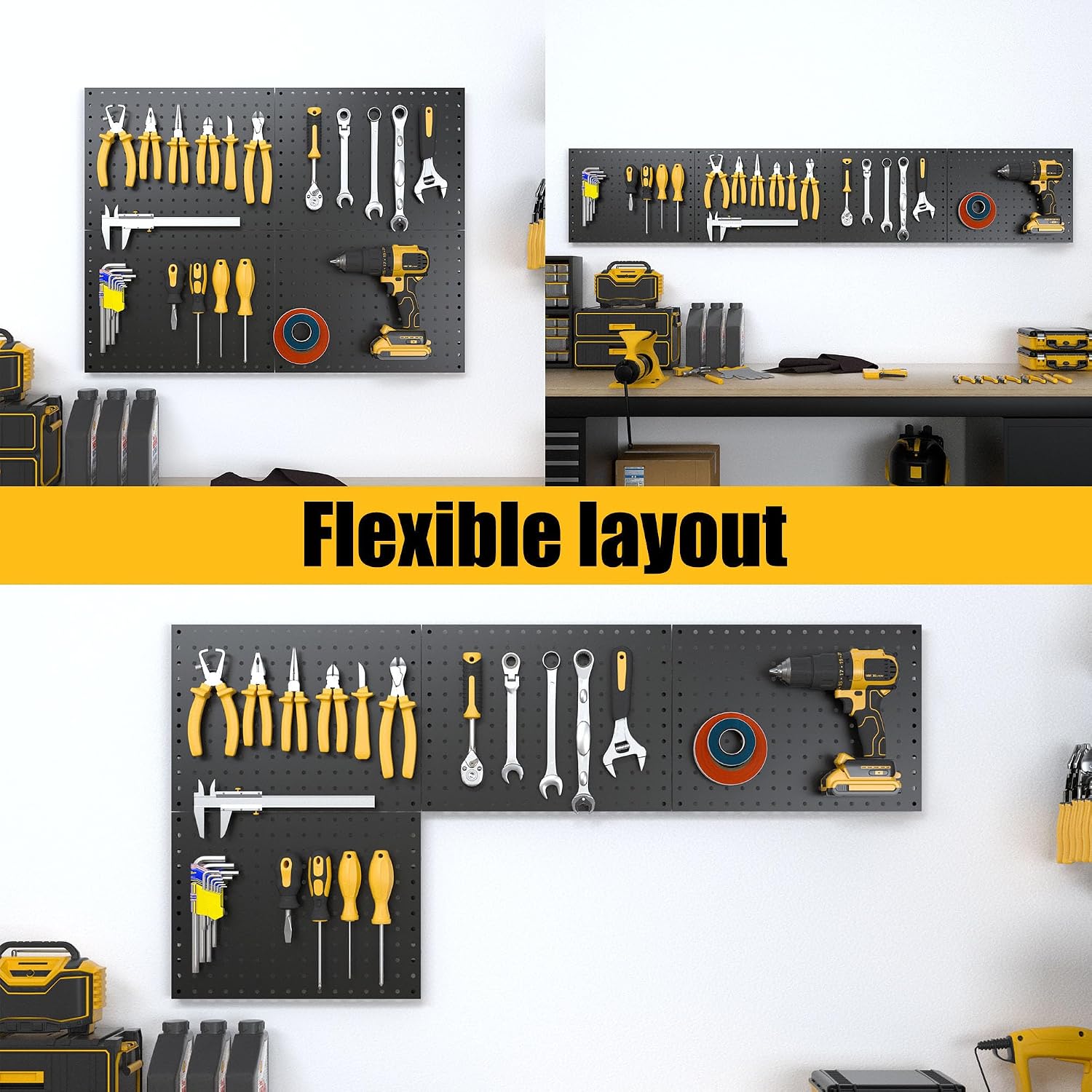 Spampur Metal Pegboard Wall Organizer