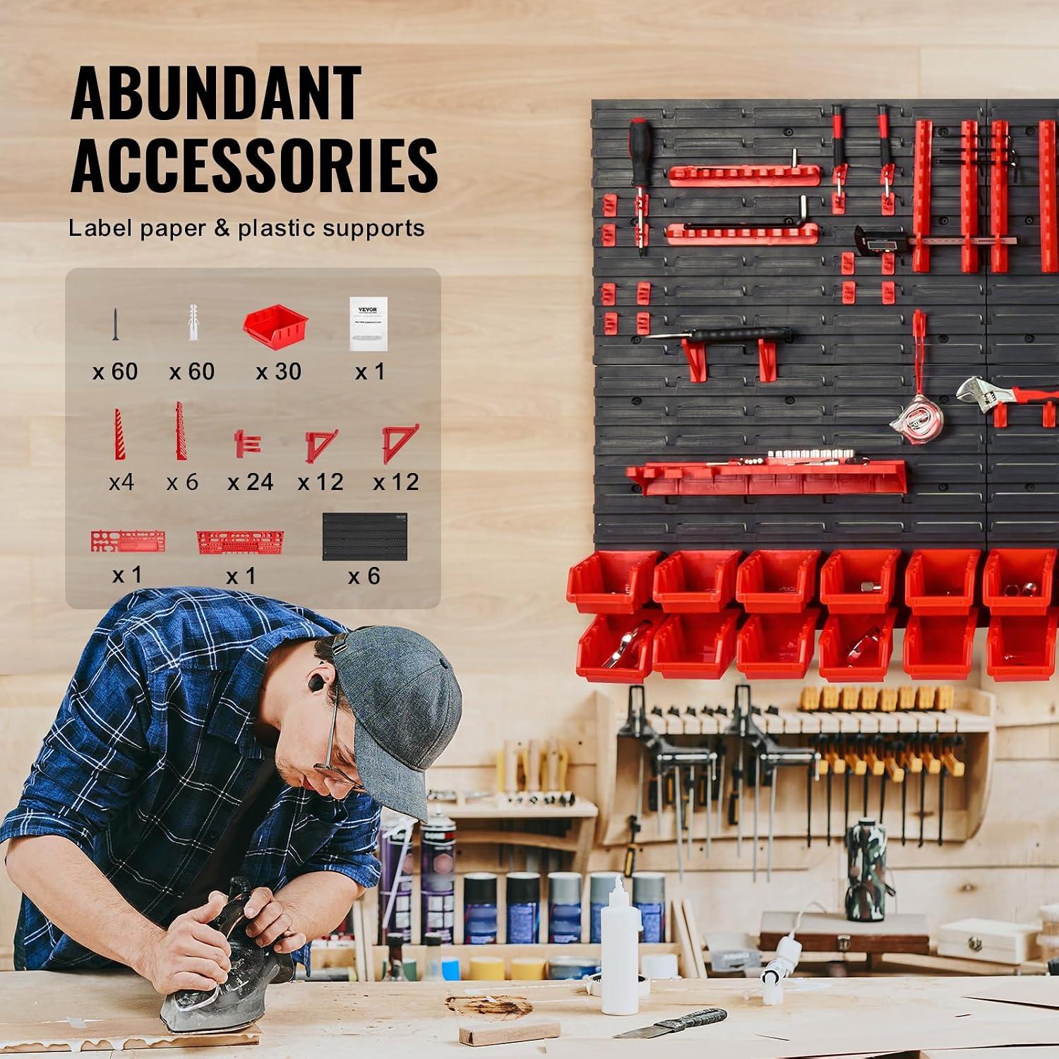 Wall Mounted Parts Storage Rack