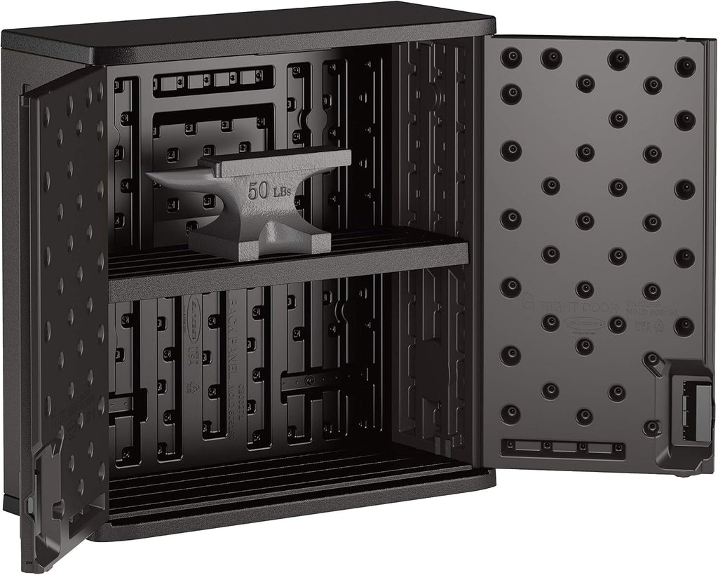 Suncast Black 4 Cu Ft Resin Wall Cabinet