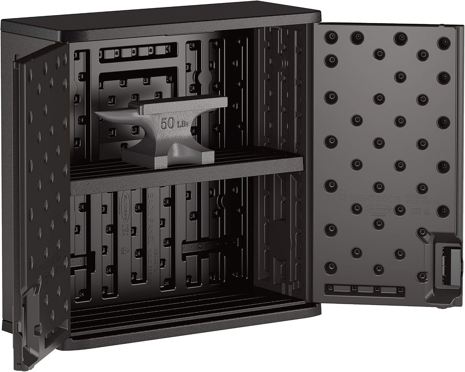 Suncast Black 4 Cu Ft Resin Wall Cabinet
