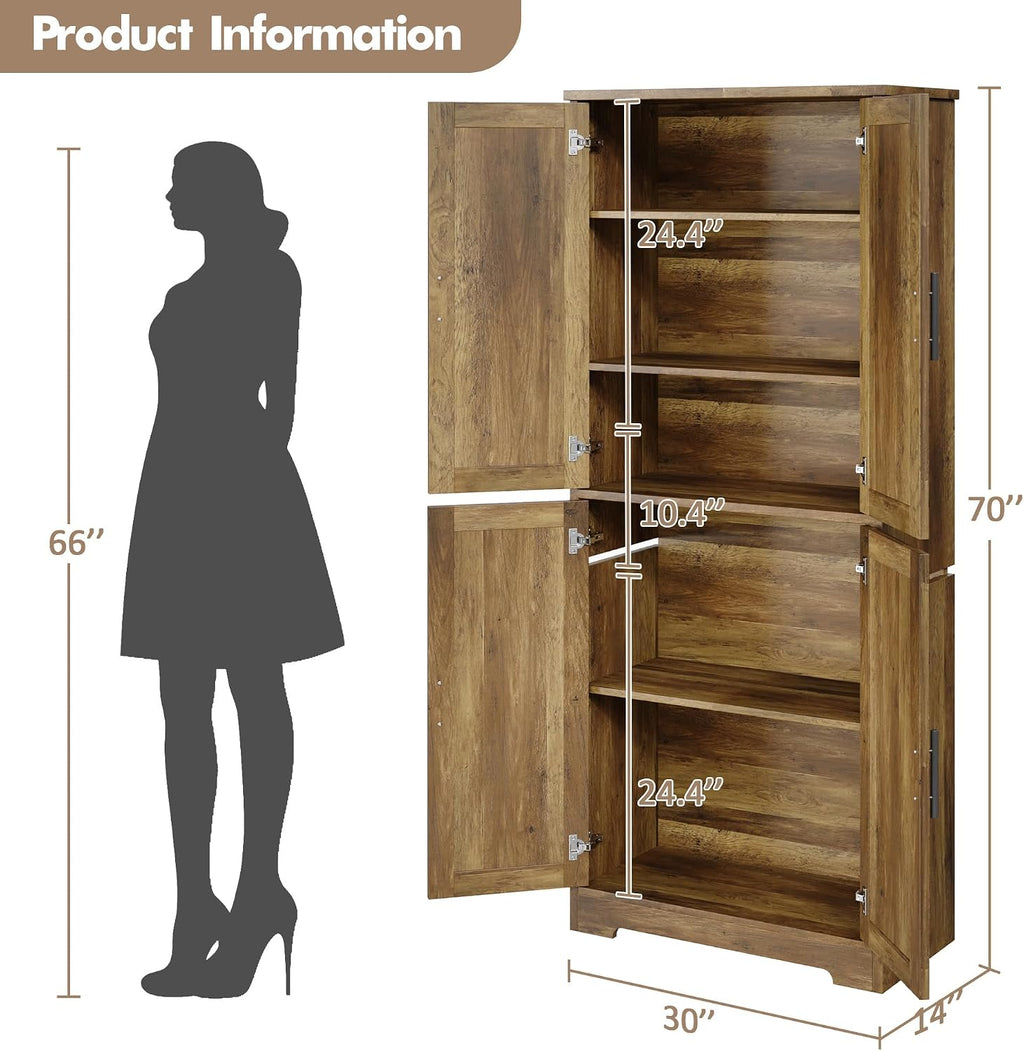 Garvee Barnwood Tall Pantry Cabinet