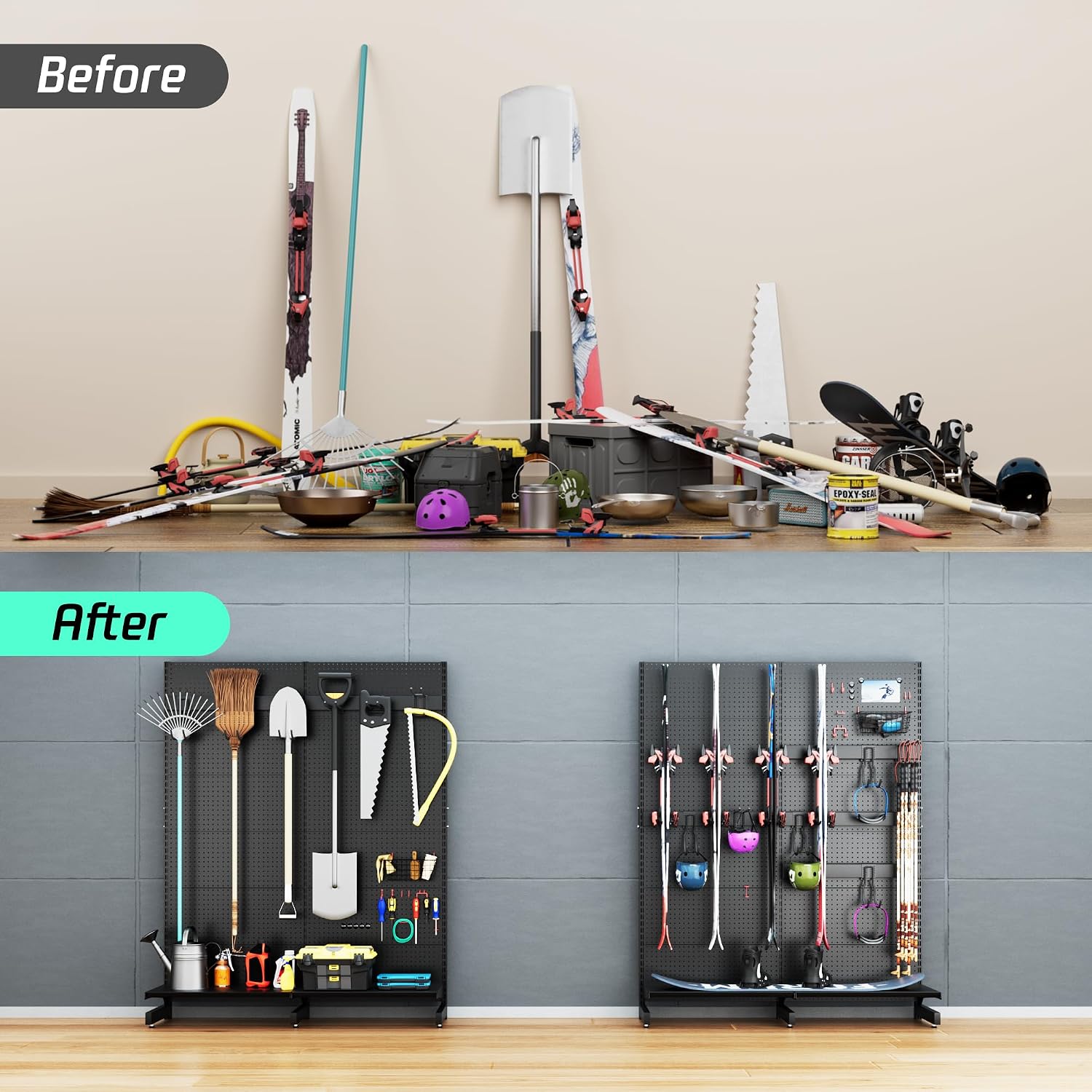 Garage Pegboard Tool Organizer