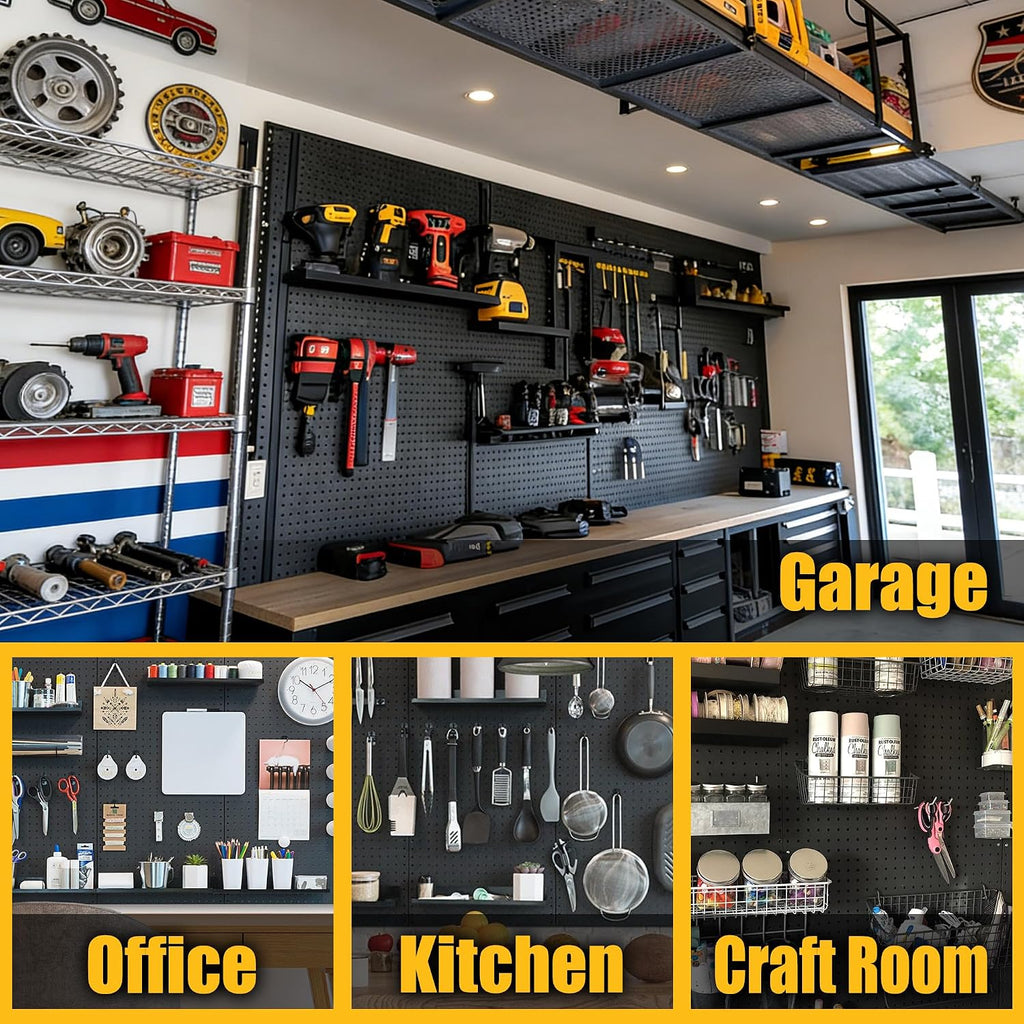 Spampur Metal Pegboard Wall Organizer