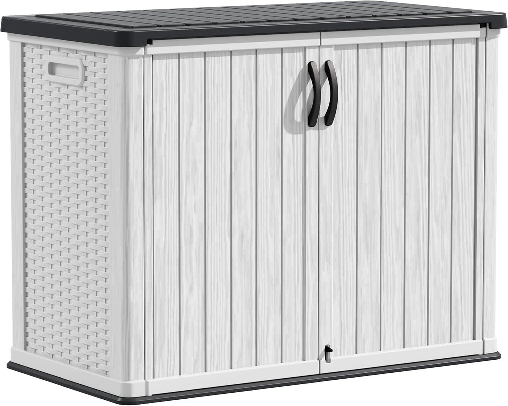 Devoko White 26 Cu Ft Horizontal Storage Shed