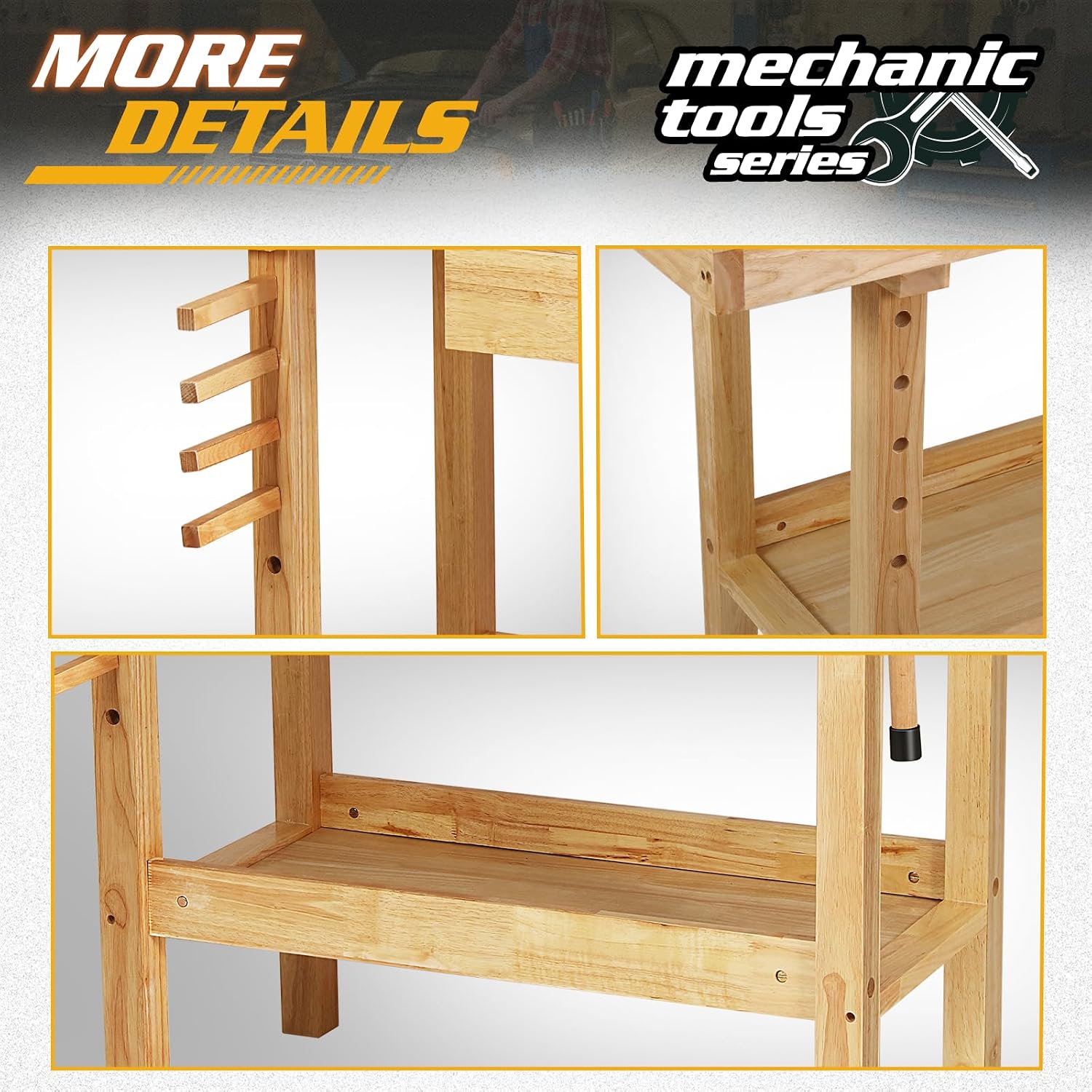 Magshion 50" Rubberwood Workbench