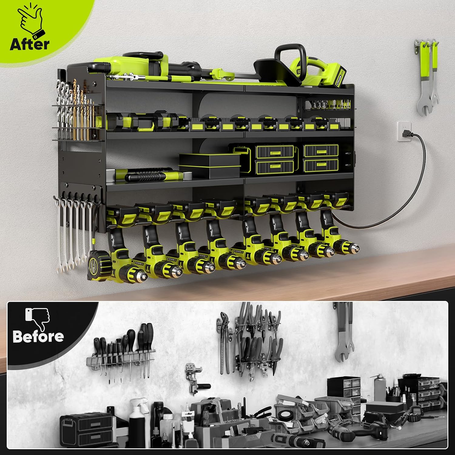 Wall Mount Power Tool Organizer