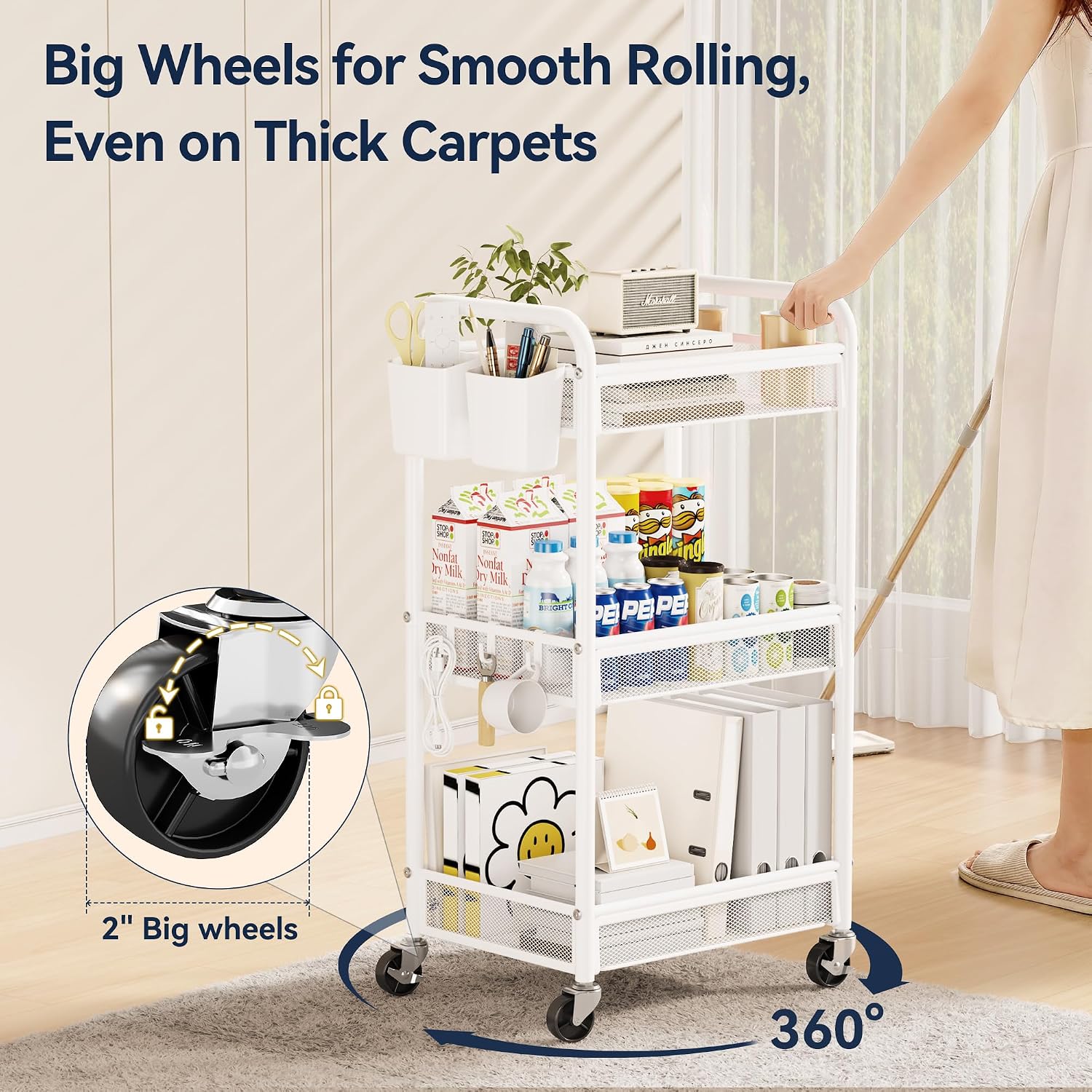 YASONIC 3 Tier Rolling Cart