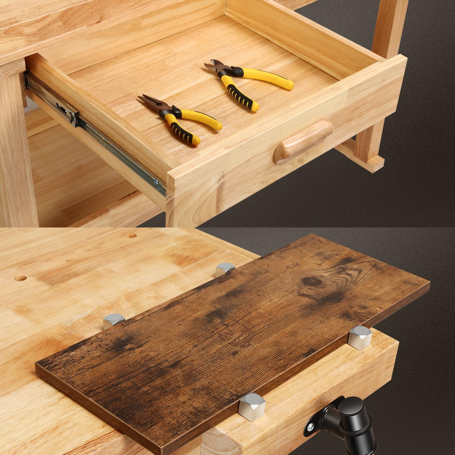 Motoring 2-Drawer Wood Workbench