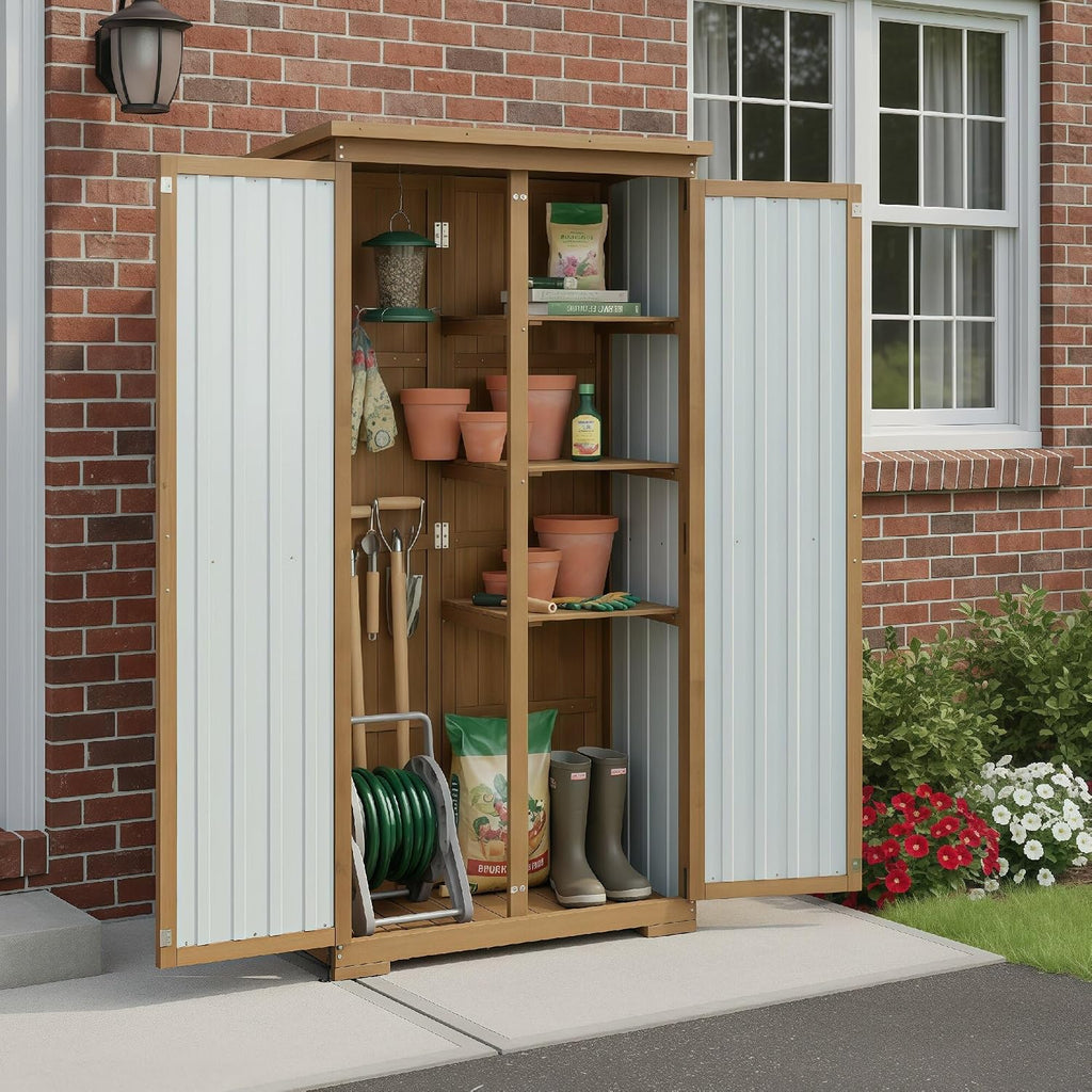 Tall Waterproof Outdoor Storage Cabinet